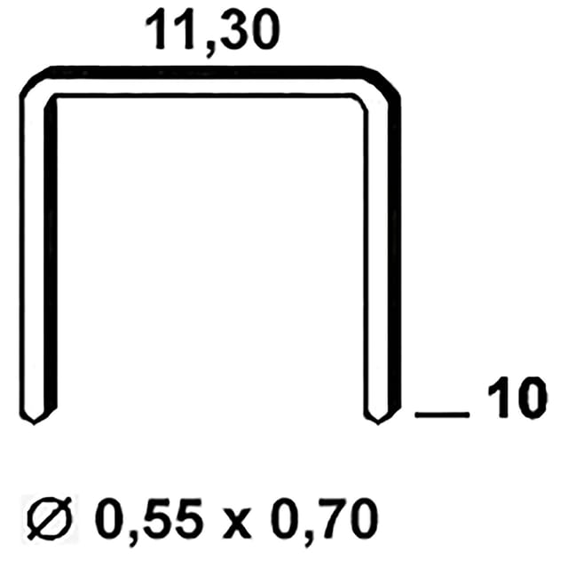 Tackerklammern Type 53 10mm - Rückenbreite 11,3mm, Stahldraht verzinkt - 4000 Stück - Alsafix