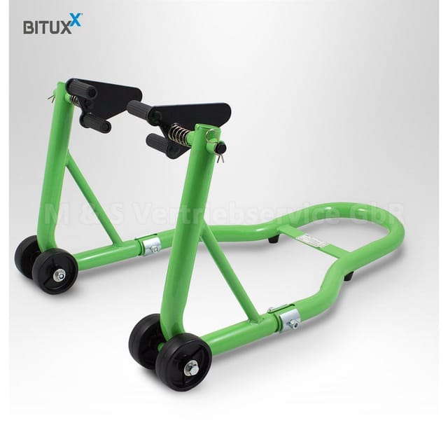 Bituxx - Motorradständer hinten & vorn Motorrad Montageständer Transportständer Grün Belastbar bis 250 kg pro Ständer
