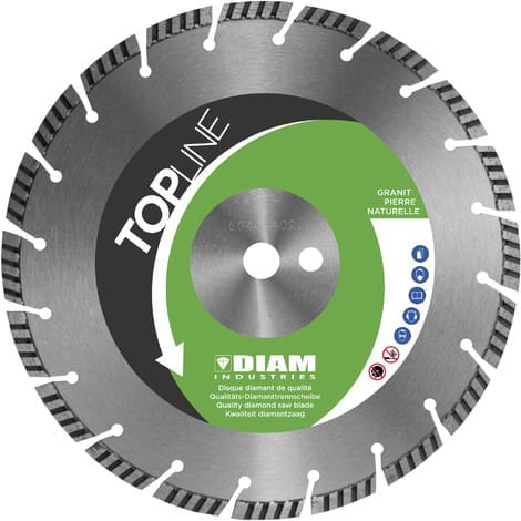 Diam Industries - Diamanttrennscheibe Ø230/22.23 diam für Hartgestein und Granit - GR70230/22