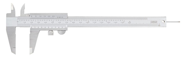 Taschenmessschieber Feststellung 150mm 1/50 1/1000 fortis