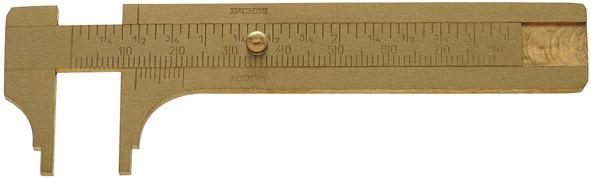 Knopfmaß Messing abgesetzt 100mm - Fortis