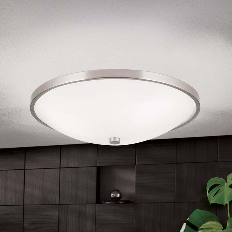 [neuwertig] B-ware Orion Deckenleuchte Samira Led Lampe Dimmbar Nickel Matt 39,5cm Ø 3-flammig 60w