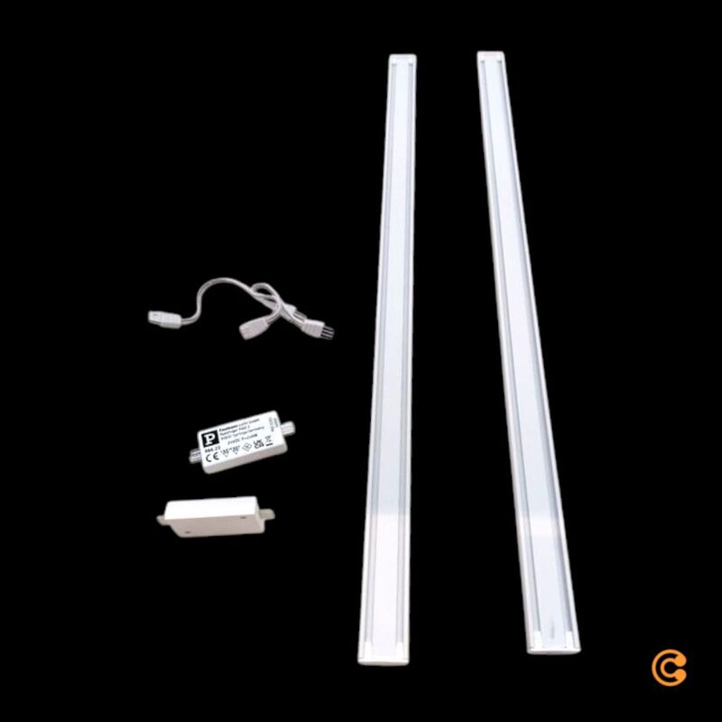 [neuwertig] B-ware Paulmann Unterbaulampe Inline 2er Led Erweiterung Dimmbar Warmweiß 55cm Weiß