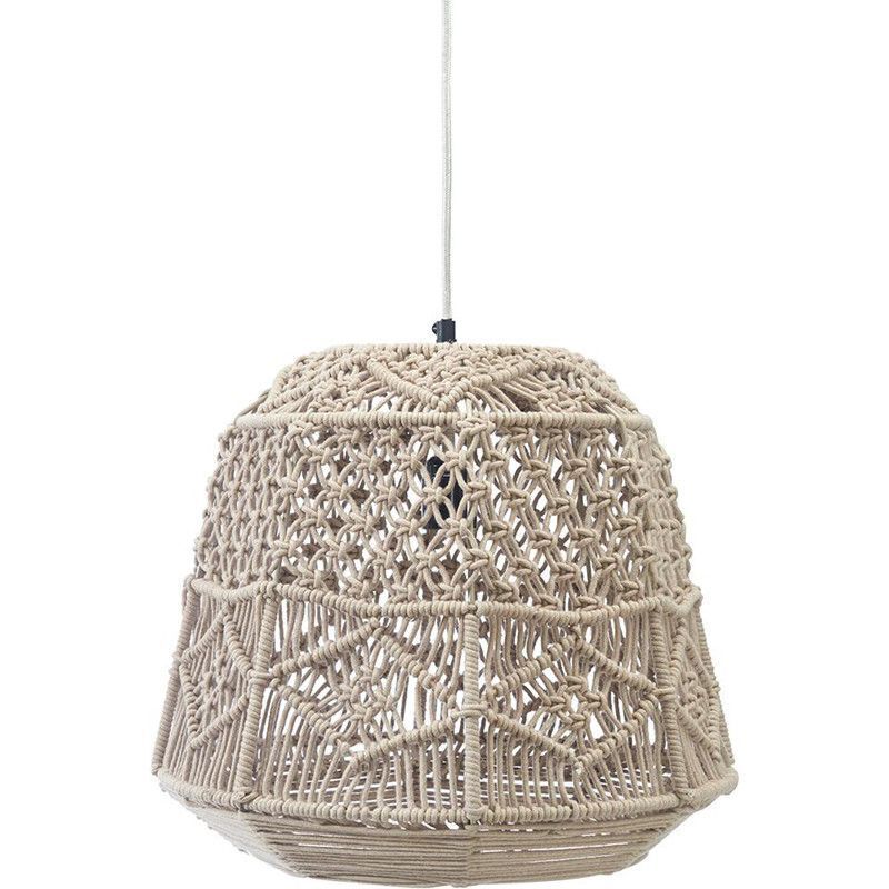 [gebraucht] B-ware Makramee-hängeleuchte Jippie 40 Cm, Beige – Pr Home