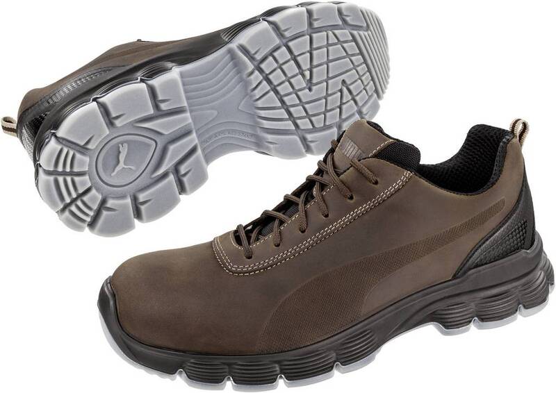 [neuwertig] B-ware Puma Halbschuh Sicherheitsschuh Condor Brown Low S3 Stahlkappe Gr.44 Braun