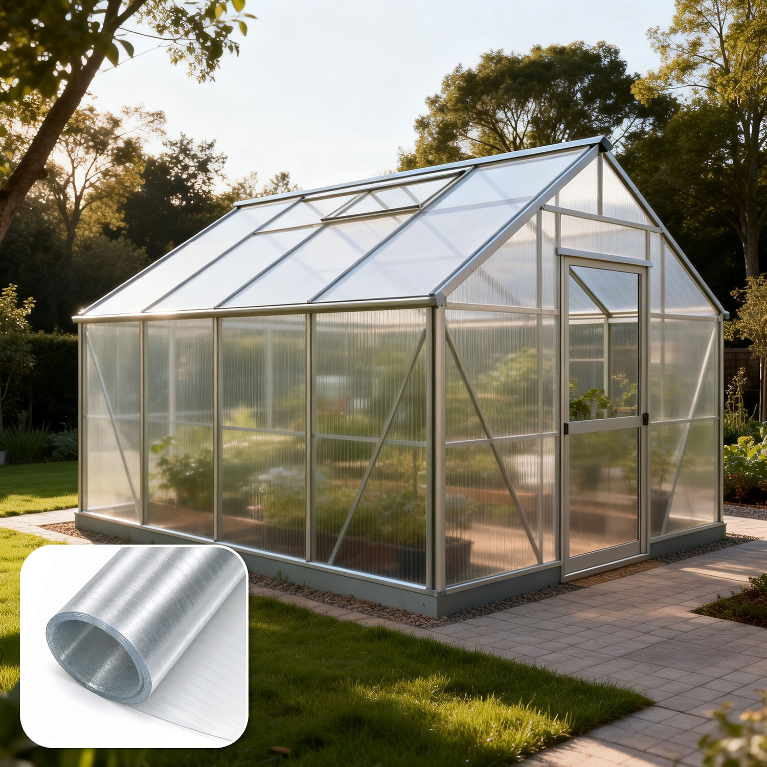 Randaco Gfk Lichtplatte 100x500cm Transparent 0,8mm Flexible Dachplatte Gewächshaus