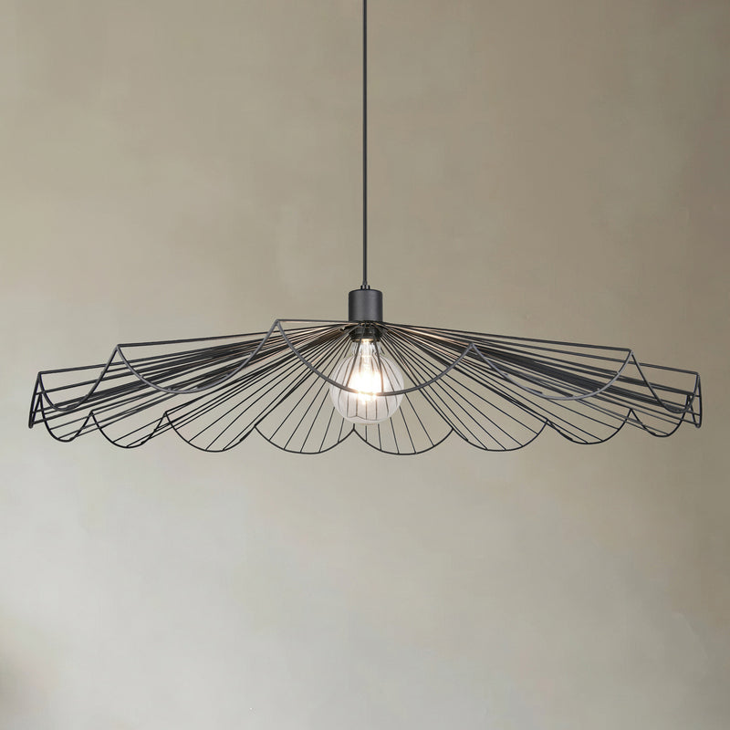 [neuwertig] B-ware Reality Pendelleuchte Hängeleuchte Margarita Led Lampe Dimmbar Schwarz Ø80cm