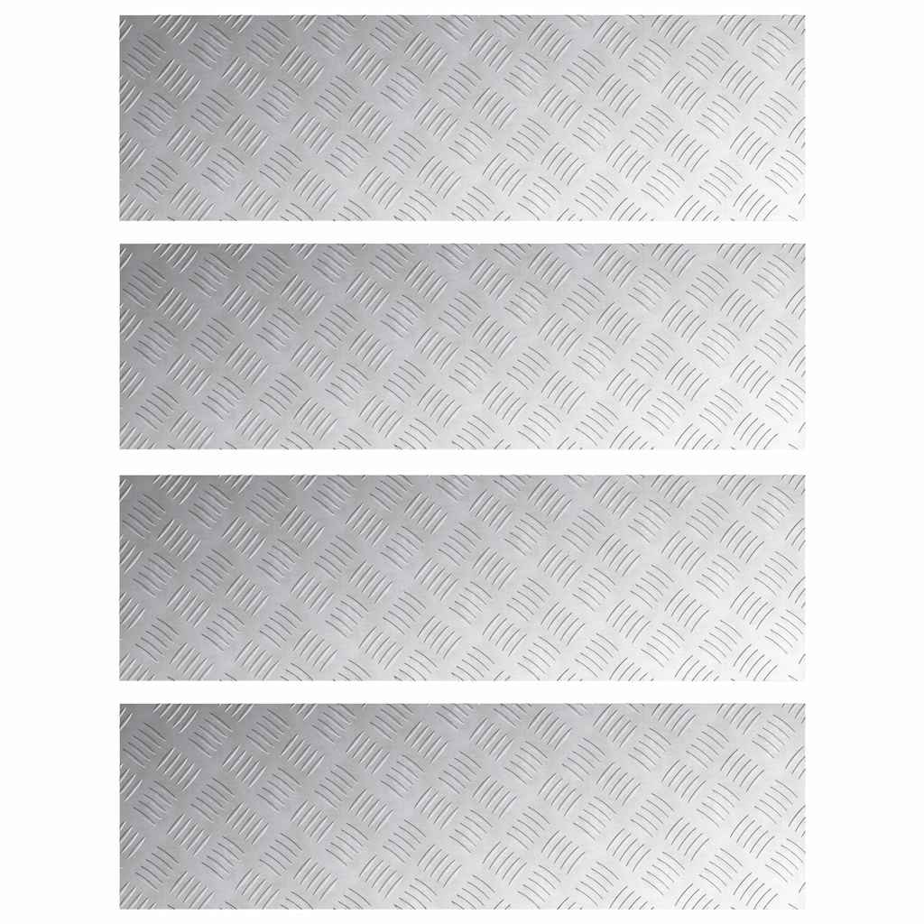 Maison Exclusive - Stufenmatten 4 Stk. 100 X 30 Cm Silber Alumini