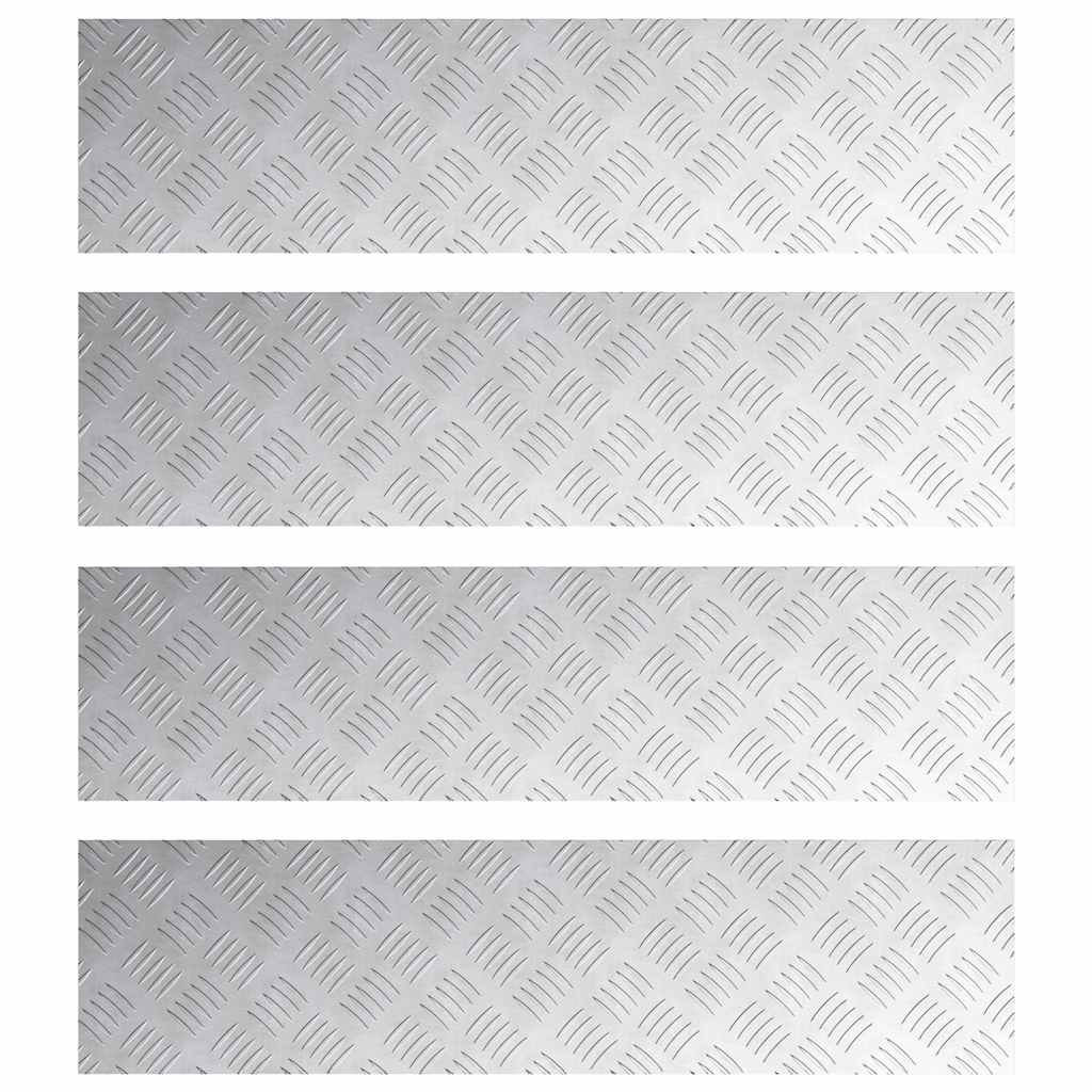 Maison Exclusive - Stufenmatten 4 Stk. 100 X 25 Cm Silber Alumini
