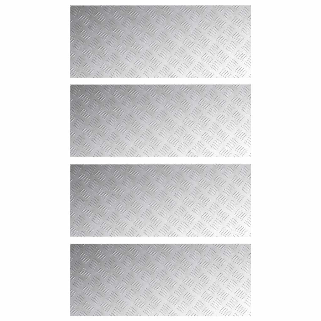 Maison Exclusive - Stufenmatten 4 Stk. 100 X 40 Cm Silber Alumini