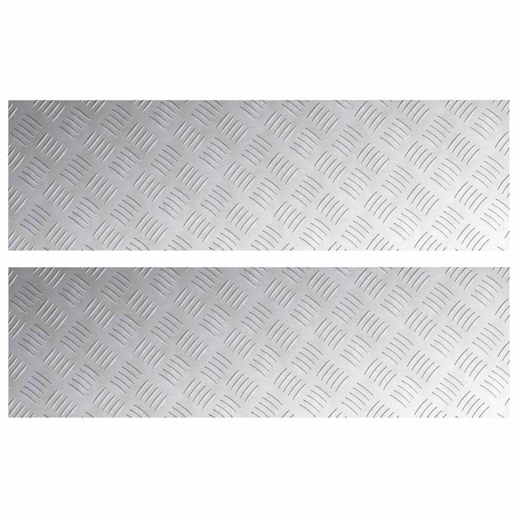 Maison Exclusive - Stufenmatten 2 Stk. 100 X 30 Cm Silber Alumini