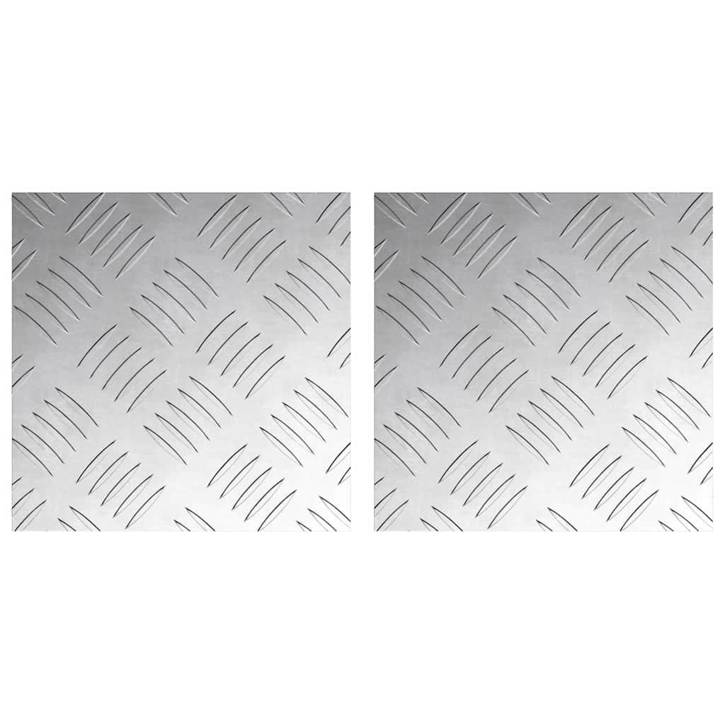 Maison Exclusive - Stufenmatten 2 Stk. 20 X 20 Cm Silber Aluminiu