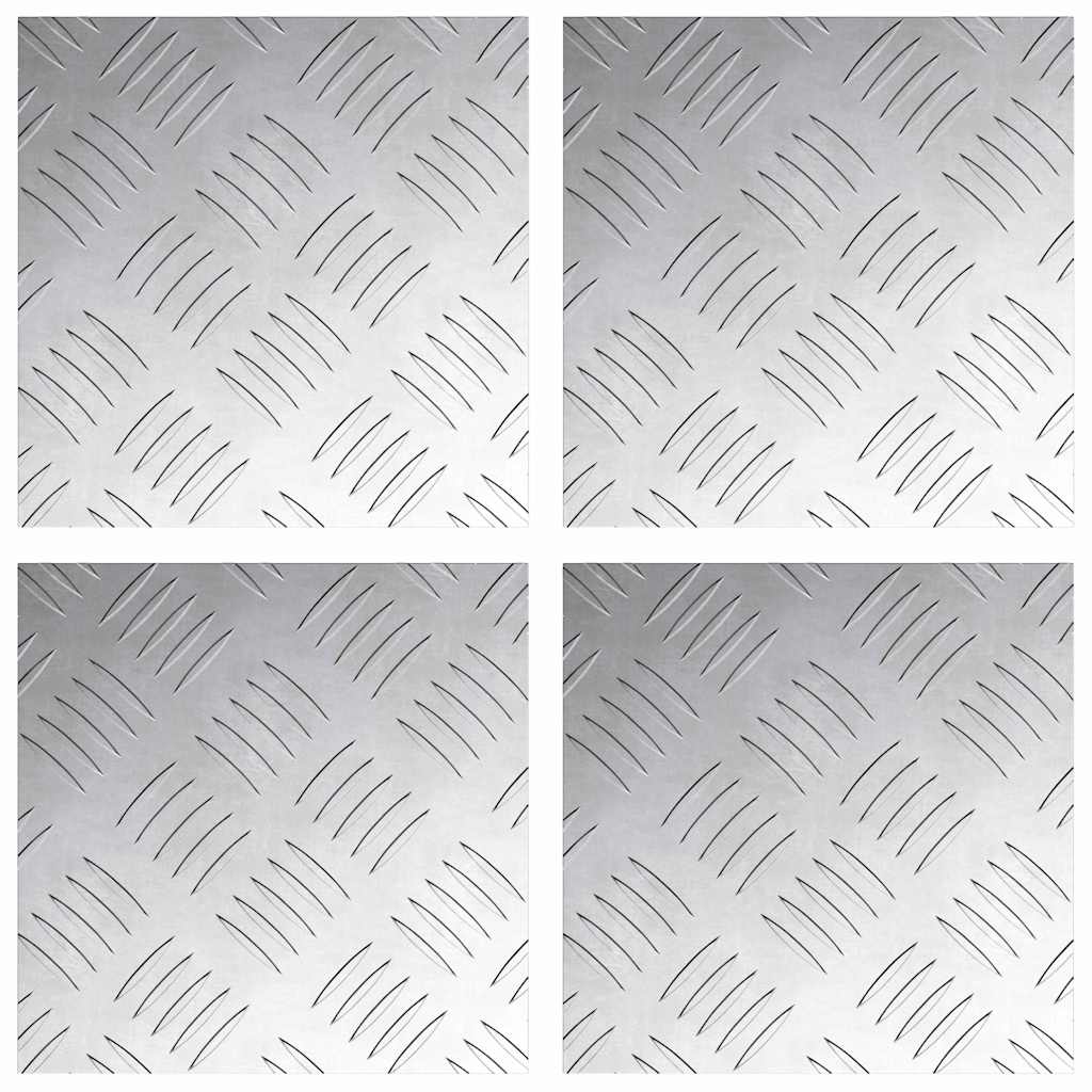 Maison Exclusive - Stufenmatten 4 Stk. 20 X 20 Cm Silber Aluminiu