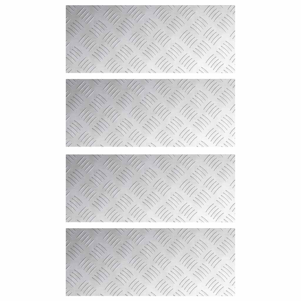 Maison Exclusive - Stufenmatten 4 Stk. 50 X 20 Cm Silber Aluminiu
