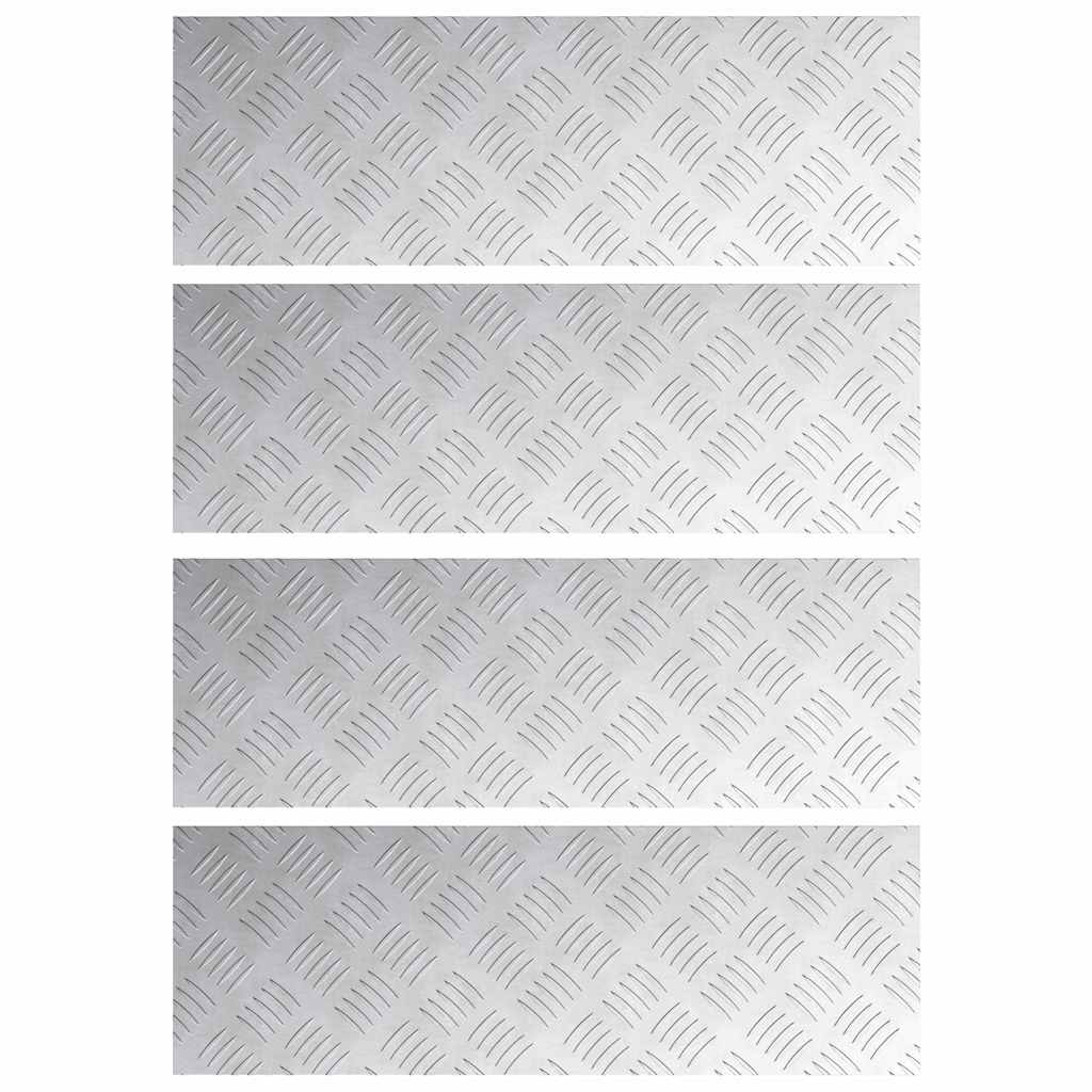 Maison Exclusive - Stufenmatten 4 Stk. 60 X 20 Cm Silber Aluminiu