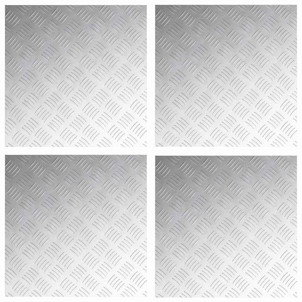 Maison Exclusive - Stufenmatten 4 Stk. 50 X 50 Cm Silber Aluminiu