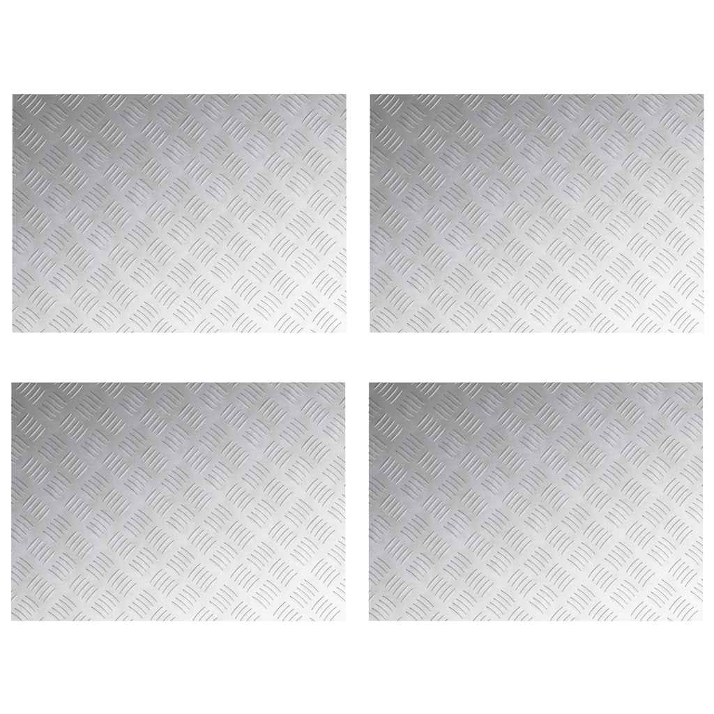 Maison Exclusive - Stufenmatten 4 Stk. 70 X 50 Cm Silber Aluminiu