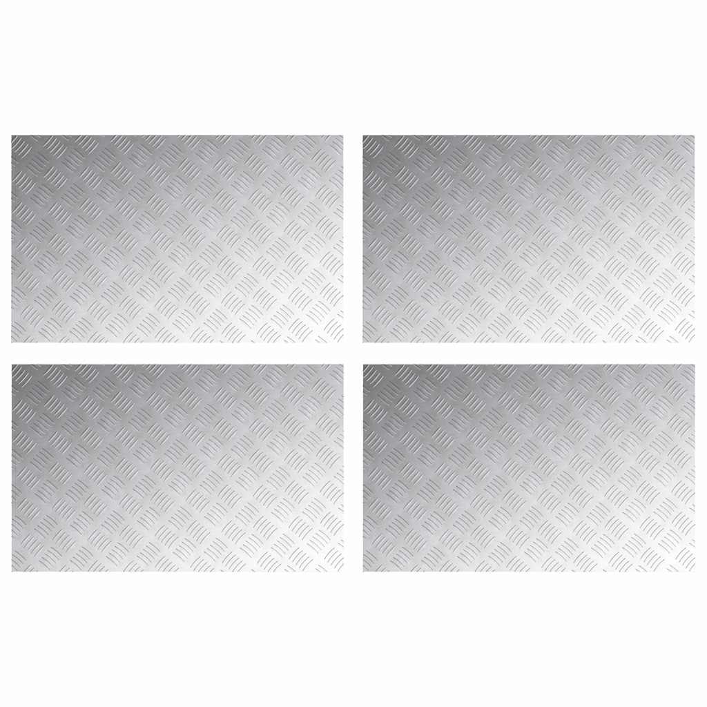 Maison Exclusive - Stufenmatten 4 Stk. 80 X 50 Cm Silber Aluminiu