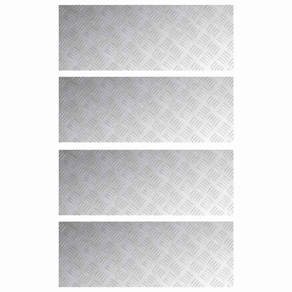 Maison Exclusive - Stufenmatten 4 Stk. 80 X 30 Cm Silber Aluminiu