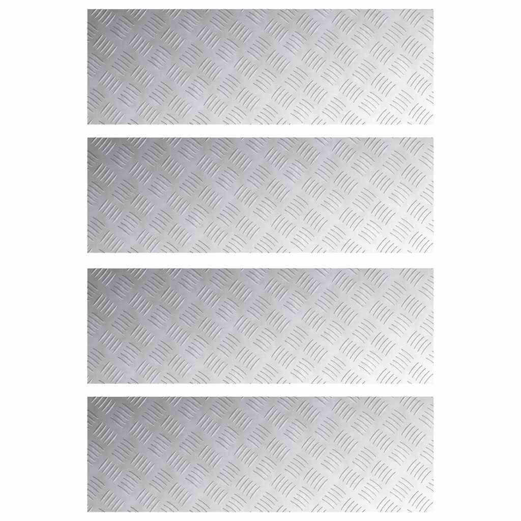 Maison Exclusive - Stufenmatten 4 Stk. 90 X 30 Cm Silber Aluminiu