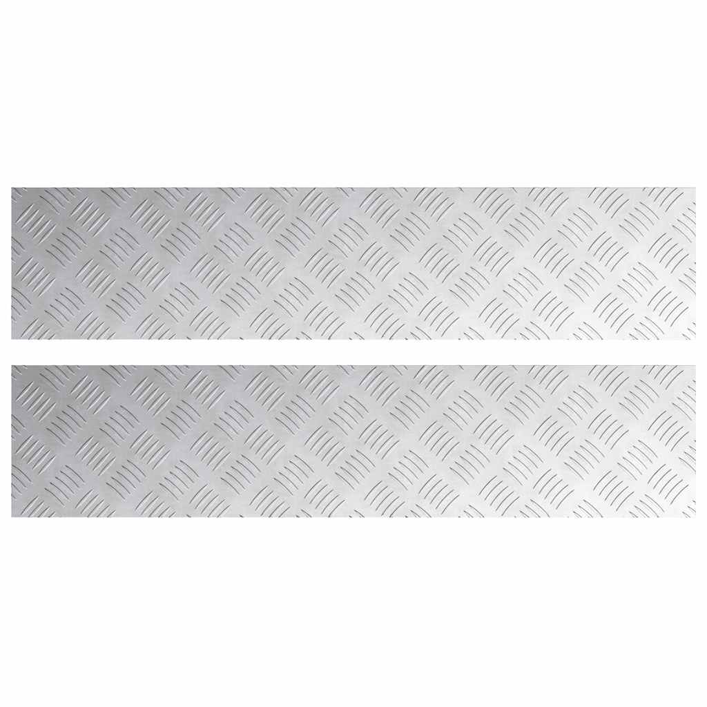 Maison Exclusive - Stufenmatten 2 Stk. 90 X 20 Cm Silber Aluminiu
