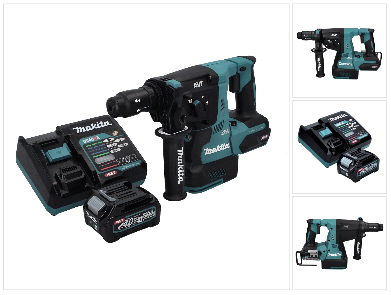 Makita Hr 004 Gd1 Akku Kombihammer 40 V Max. 2,8 J Sds Plus Xgt Brushless + 1x Akku 2,5 Ah + Ladegerät