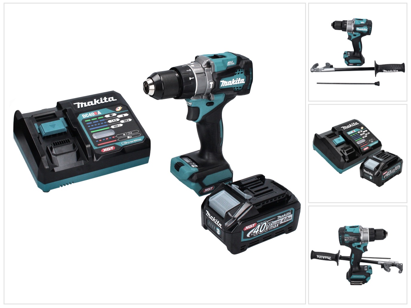 Makita Hp 001 Gm1 Akku Schlagbohrschrauber 40 V Max. 140 Nm Xgt Brushless + 1x Akku 4,0 Ah + Ladegerät