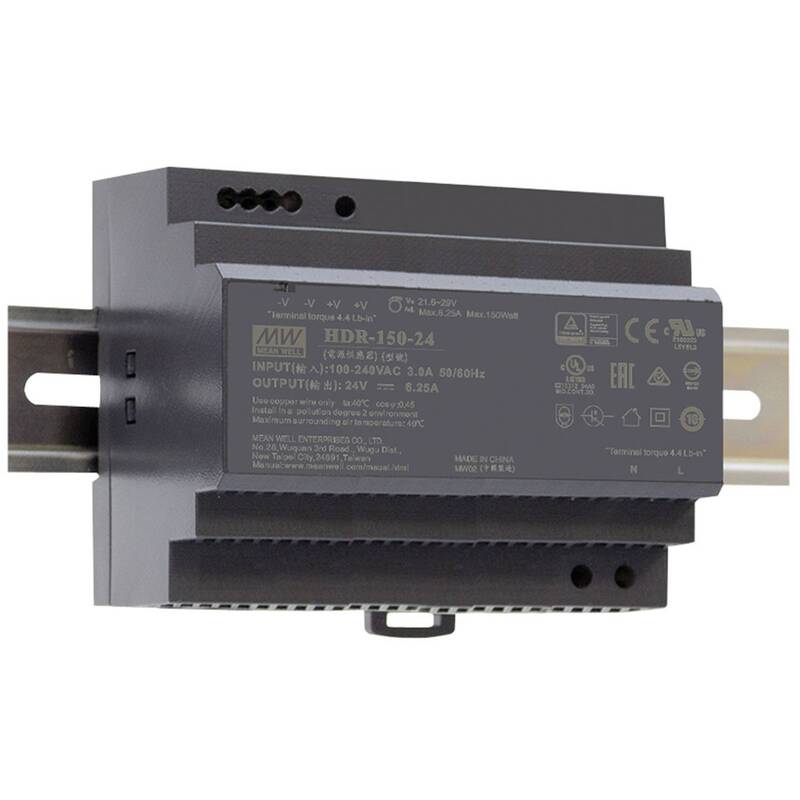[neuwertig] B-ware Mean Well Hutschienen-netzteil Hdr-150-12 12v Dc 11.3a 135.6w Schwarz 1 Ausgang