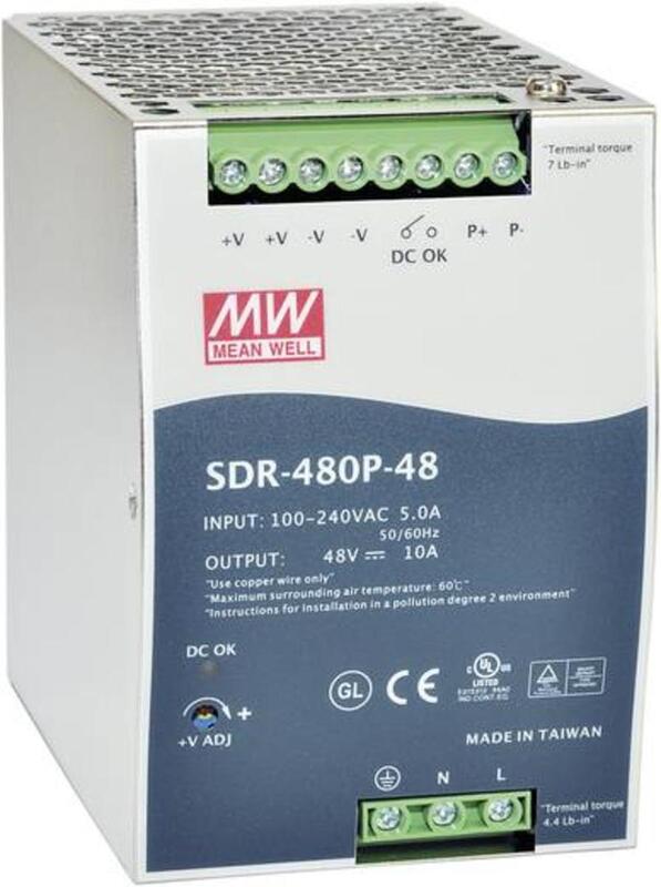 [neuwertig] B-ware Mean Well Sdr-480p-24 Din-schiene Netzteil 480w 24v 20a Mit Schutzfunktionen