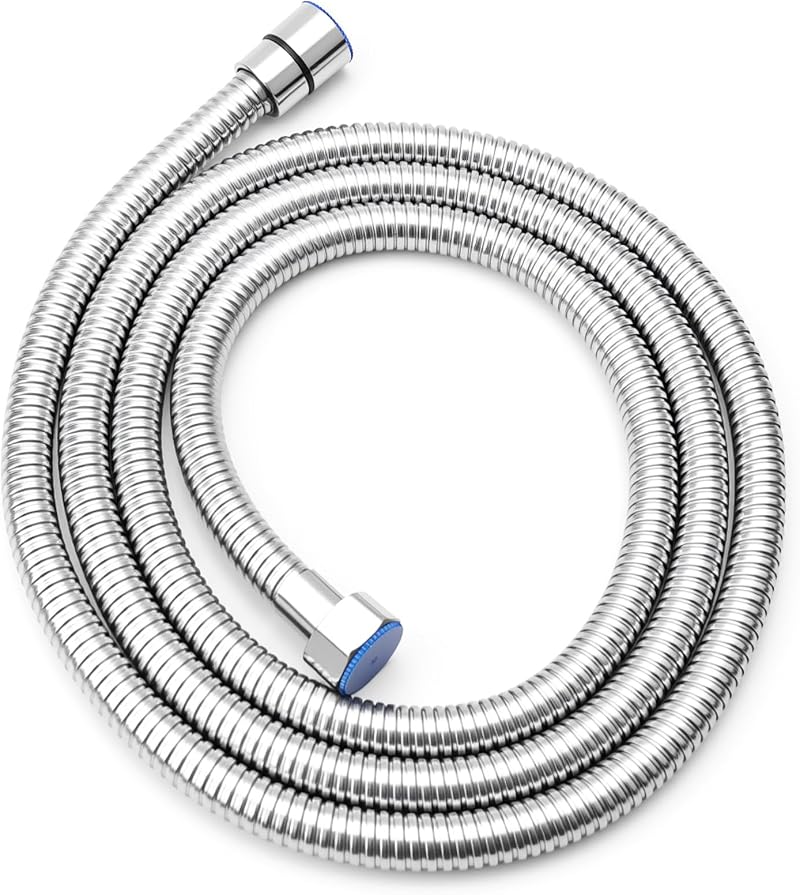 M Duschschlauch - Duschschlauch Aus Edelstahl 304 Mit Verdrehschutz, Hochdruck, Standard-g1/2-anschluss, Chrom-design, Geeignet Für Alle Duschköpfe (silber)