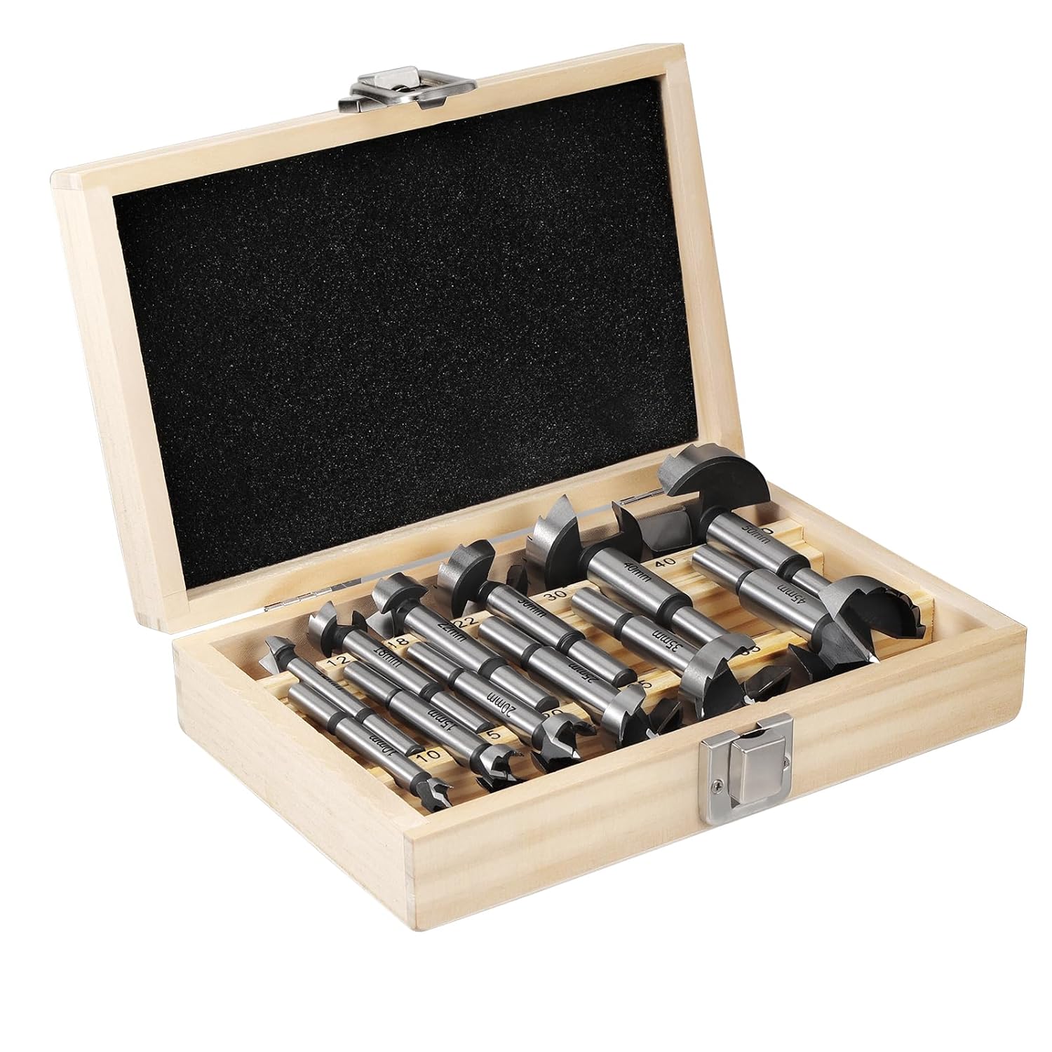 Set Mit 12 Forstnerbohrern 10-50 Mm Holzbohrer Lochbohrer-set Für Holzfräsmaschinen