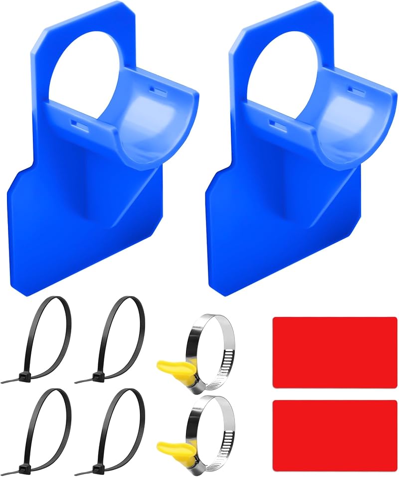 Stück Schwimmbadschlauchhalter – Kunststoff-wasserschlauchhalterung – Schwimmbadzubehör Für 30-37 Mm Schläuche, Fall- Und Verdrehschutz (blau)