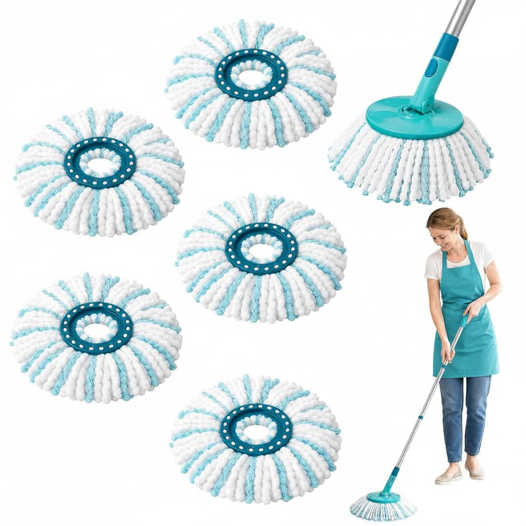 Ersatz-wischmoppköpfe, Kompatibel Mit Dem Leifheit Clean Twist Disc Mop Micro Set Und Dem Clean Twist M Rundmopp, Super Saugfähiger Mikrofasermopp Für Alle Bodenarten