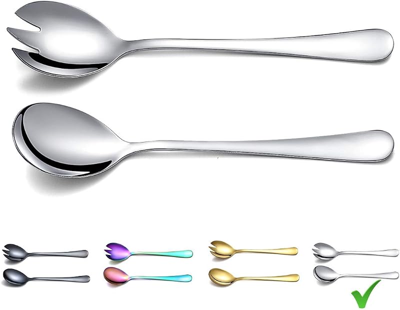 Salatbesteck, Edelstahl-salatbesteck-set, Salatlöffel, Salatgabel, 2er-set