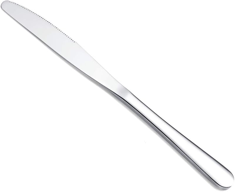 6-teiliges Tafelmesser-set, Bestehend Aus Einem Hochglanzpolierten Edelstahl-essmesser, Einem Buttermesser Und Robustem, Spülmaschinenfestem Besteck.