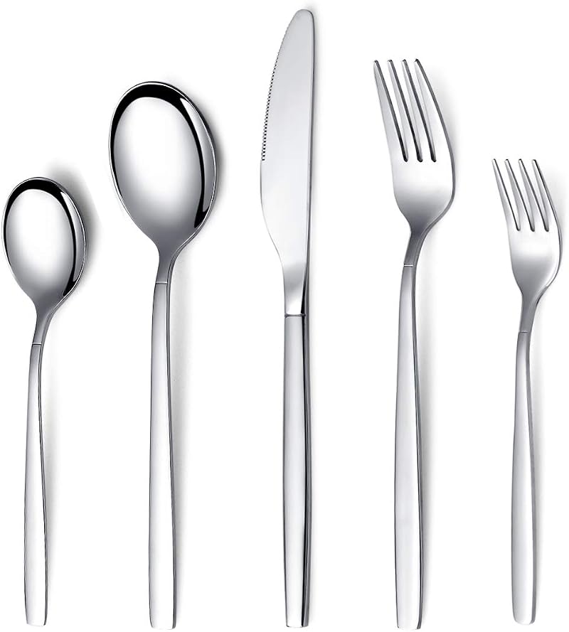 30-teiliges Edelstahl-besteckset, Silberbesteckset, Essgeschirrset, Service Für 6 Personen, Edelstahl