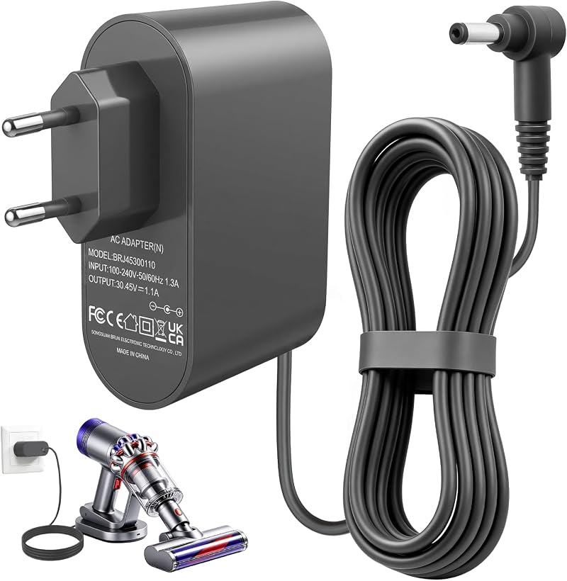 30,45 V 1,1 A Ladegerät Für Dyson Akku-staubsauger V10, V11, V12, V15, Schnelllade-netzteil Mit Sicherheitsschutz Für Dyson Staubsauger Sv12, Sv14, Sv15, Sv16, Sv20, Sv22, 1,8 M Kabel