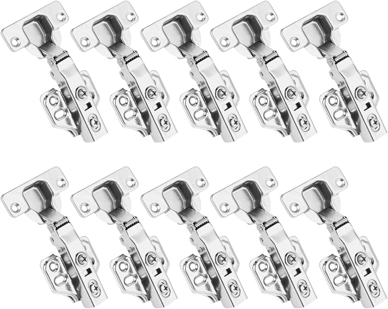 10 Soft-close-scharniere, 35-mm-einbau-hydraulikscharniere Für Schranktüren Mit Schrauben, Kompletter Kappe, Hydraulikdämpfer Für Küchenschränke, Kleiderschränke Und Türen