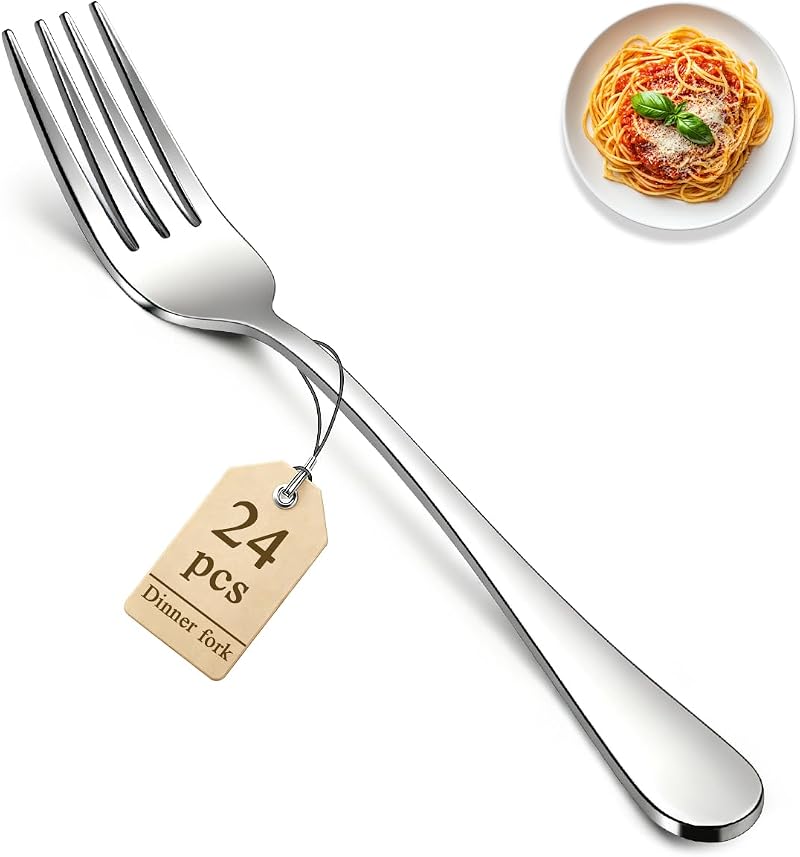 Set Mit 24 Edelstahl-tafelgabeln, 18,5 Cm, Für Zuhause, Cafés, Hotels, Restaurants, Spülmaschinenfest