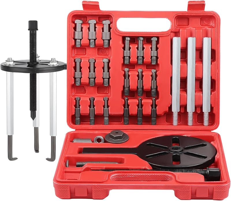 21-teiliges Lagerabzieher-set, Innenlagerabzieher, 3-backen-lagerabzieher, Kettenradabzieher Mit Gebogenem Haken
