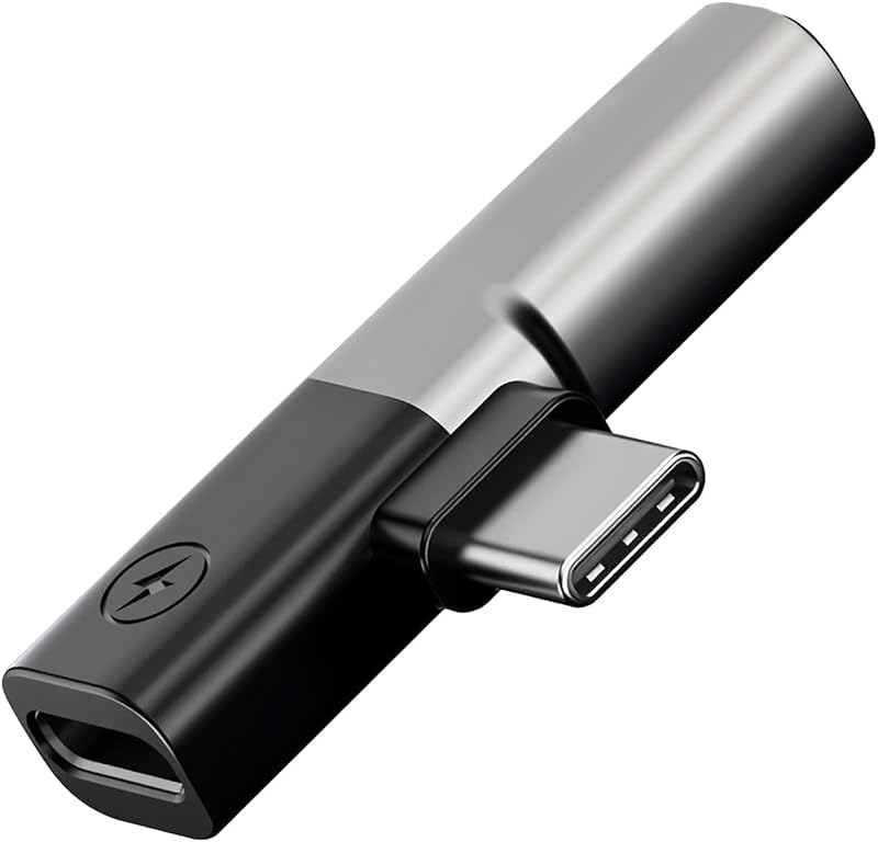 2-in-1 Usb-c-auf-3,5-mm-klinkenadapter, Usb-c-hifi-audio-klinkenadapter Mit 3,5-mm-kopfhöreranschluss Und Ladeanschluss, Kompatibel Mit Iphone 16, 15 Pro Max, Galaxy, Huawei, Music Und Apple-geräten