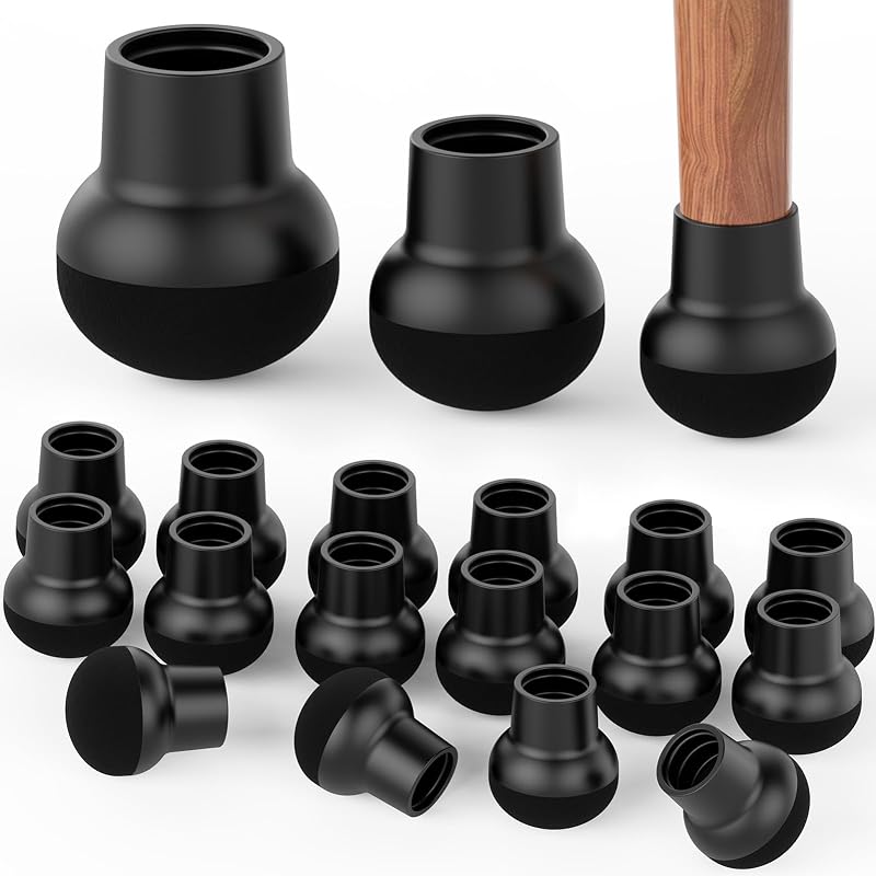 Stuhlbeinschoner, 24 Stück Schwarze Silikon-stuhlbeinkappen Mit Filzbezug, Reduzieren Geräusche, Verhindern Kratzer, Durchmesser 26–32 Mm