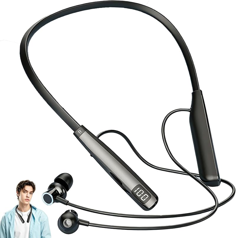 Bluetooth-sportkopfhörer Mit Nackenbügel (5.4), 80 Stunden Akkulaufzeit, Ideal Zum Laufen Und Für Fitness Kabellose Nackenbügel-kopfhörer Mit Immersivem Stereoklang, Bluetooth-nackenbügel, Magnetisch