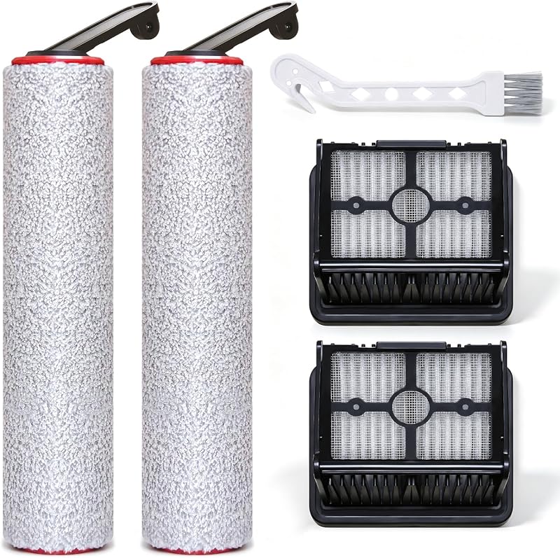 Zubehör Für Dreame H12 Pro H12 Dual G10 Pro Staubsauger, 5-teiliges Ersatzteilset Inklusive 2 Walzen, 2 Hepa-filtern Und Einem Waschbaren Rotierenden Bürstenset Für Nass- Und Trockensauger