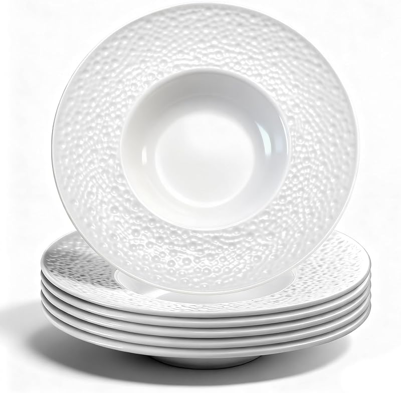 6-teiliges Suppenschüssel-set, Wiederverwendbare Kunststoffteller, Für Pilzsuppe/pasta/obst/eiscreme/desserts/snacks/salate, Bruchsicher Für Kinder/camping/picknicks
