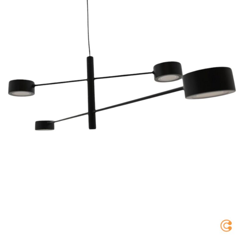 [neuwertig] B-ware Nordlux Pendelleuchte Hängeleuchte Clyde Led Dimmbar Schwarz 4-flammig 89,5cm