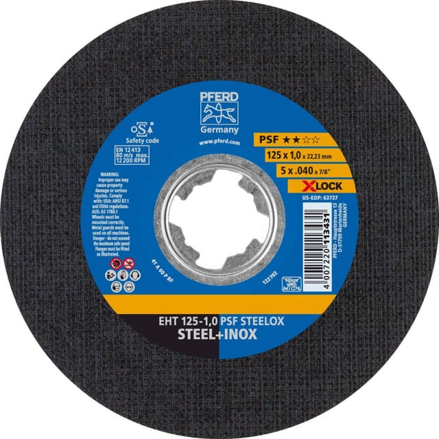Trennscheibe psf x-lock steelox 125x1,6mm Pferd