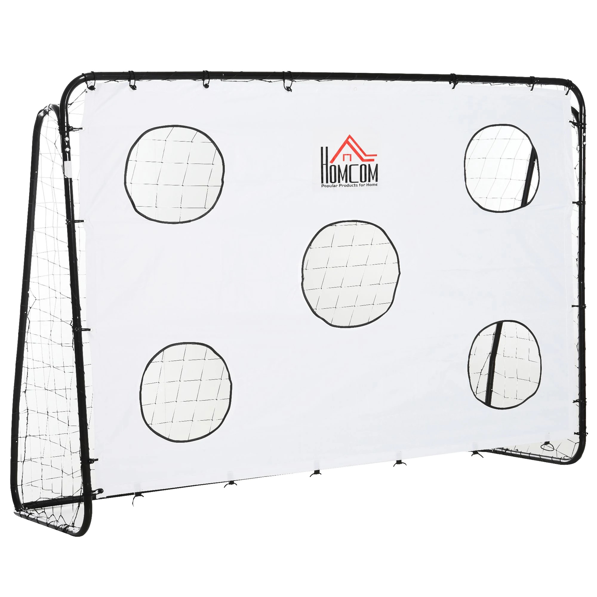 Fußballtor, 240 X 88 X 174 Cm, 420d Oxford Pe, 2-in-1-design, 5 Schusslöcher, Robuster Metallrahmen