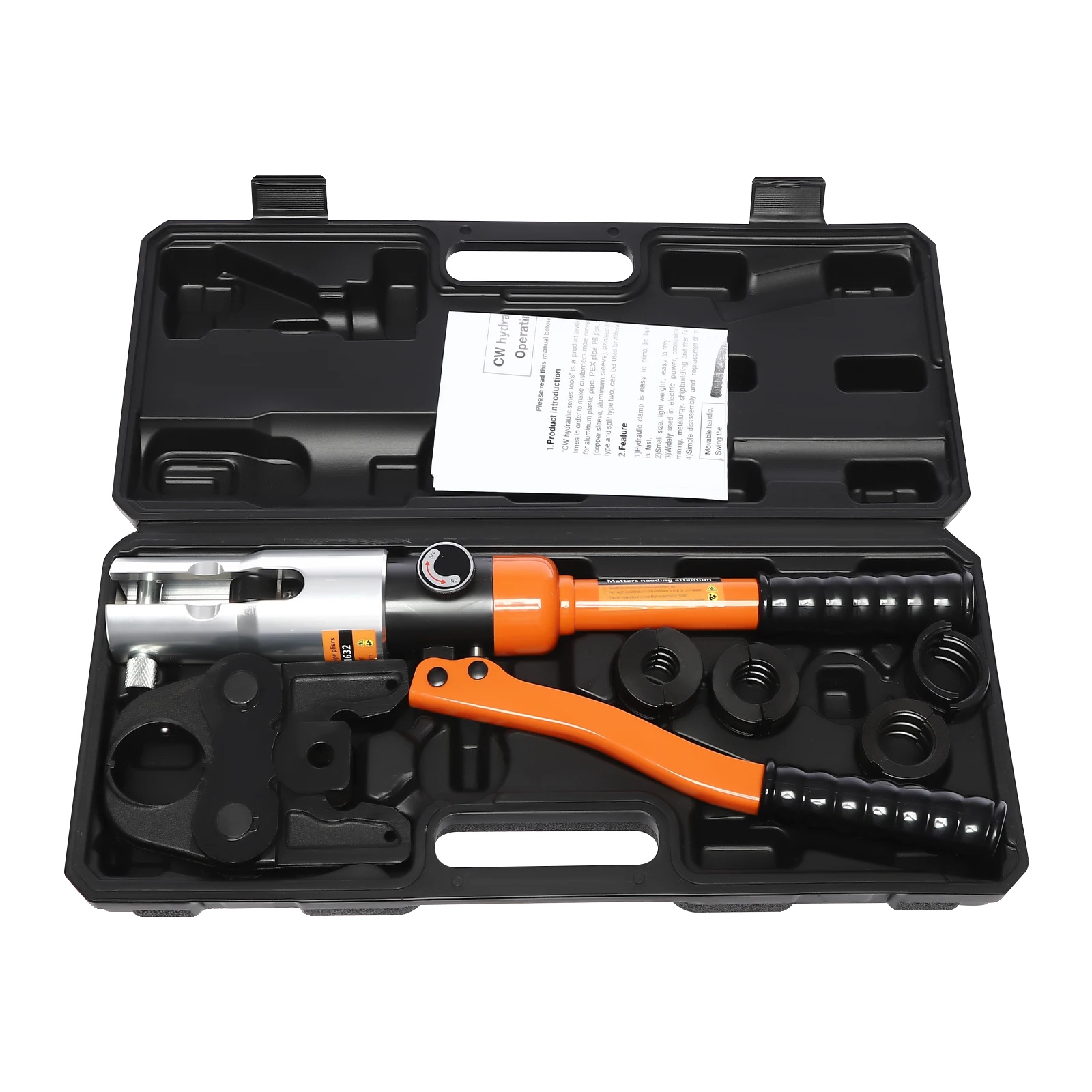 Rohrverpresswerkzeug, Hohe Verpresskraft, Ergonomischer Griff, U-förmige Matrizen