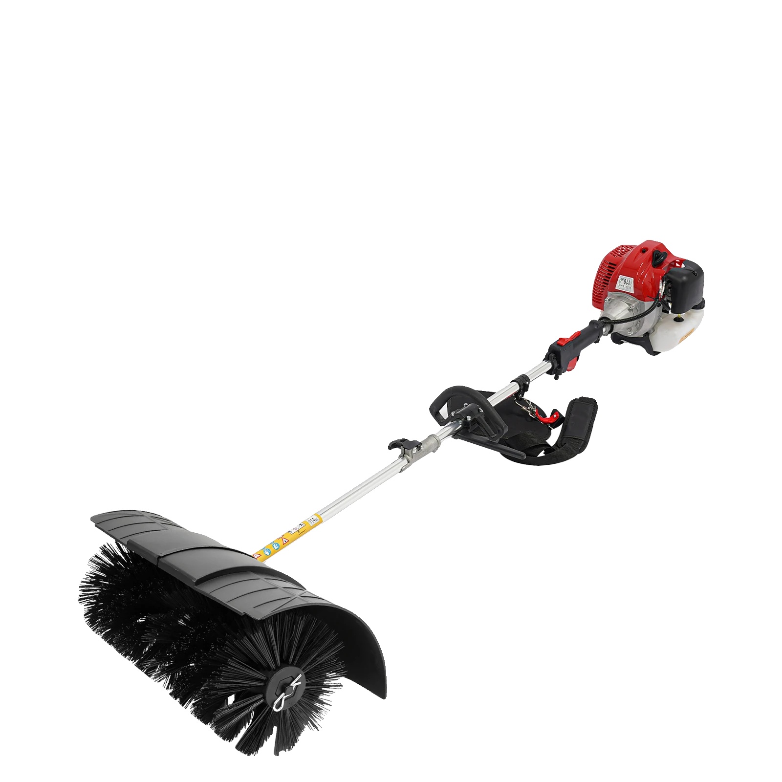 Tragbarer Benzin-kehrbesen, 52-cm³-motor, 1700 W Leistung, Nylonbürste, Luftgekühlt, 1-liter-kraftstofftank